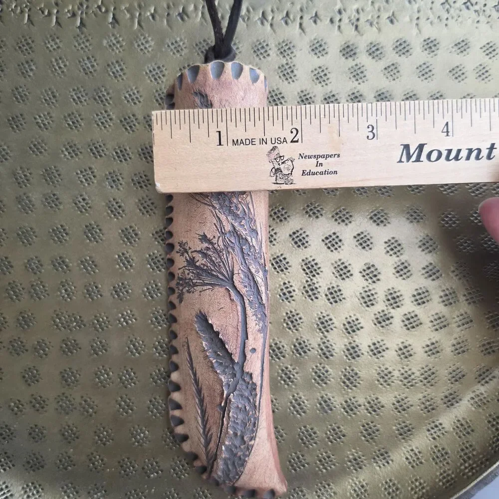 Handcrafted Ceramic Wall Pocket Vase Botanical Wildflower Relief Iowa Artisan